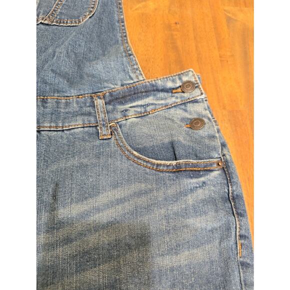 Mossimo Blue Denim Woman's Jean Overalls L - Picture 2 of 9
